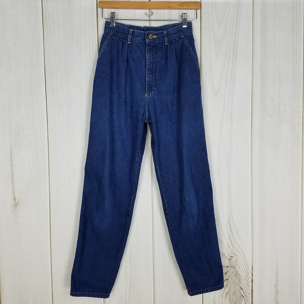 Vintage 1980's L.L. Bean Super High-rise Waist Taper Straight Leg Mom Jeans